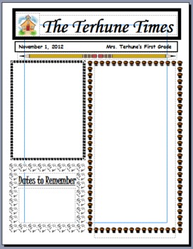 Free Monthly Newsletter Templates For Teachers