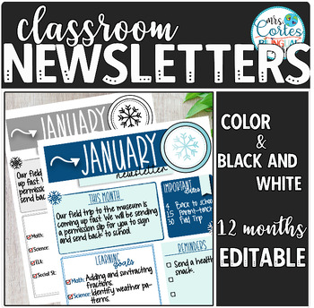 Free School Newsletter Templates For Teachers