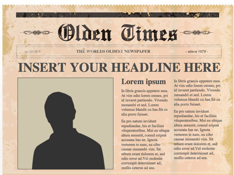 Front Page Newspaper Template For Kids