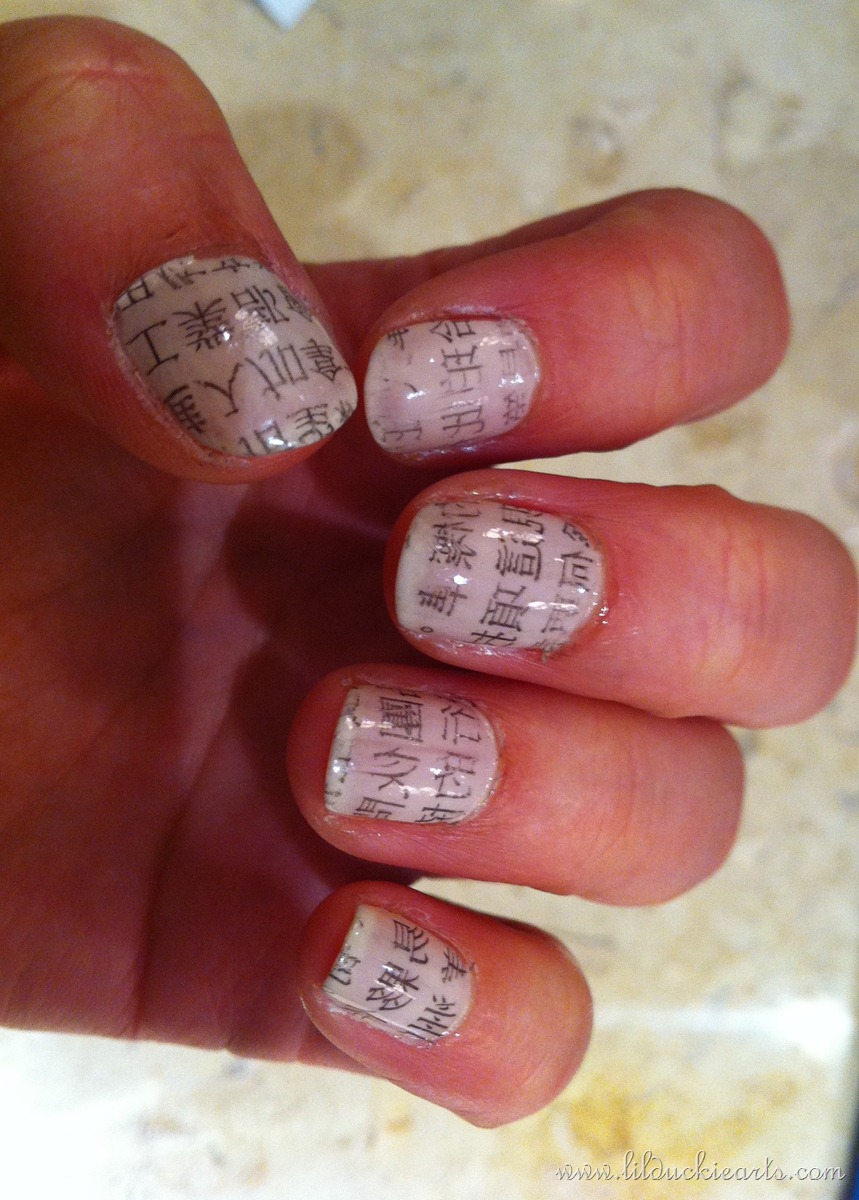 How To Do Newspaper Nails With Almond Extract