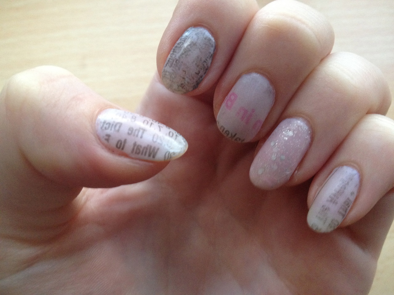 How To Do Newspaper Nails With Almond Extract