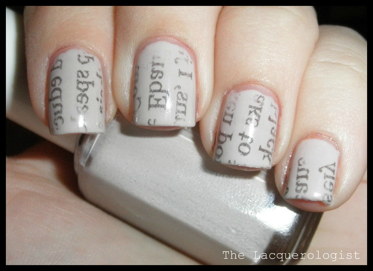 How To Do Newspaper Nails With Magazine