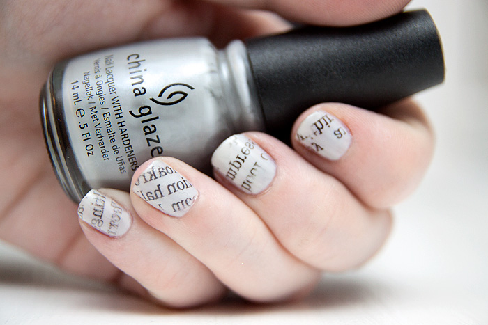 How To Do Newspaper Nails With Magazine