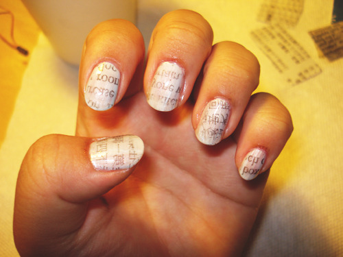 How To Do Newspaper Nails Without Rubbing Alcohol