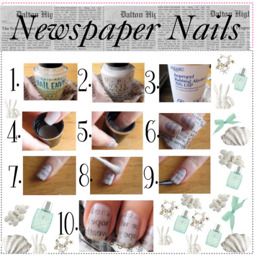 How To Make Newspaper Nails With Water