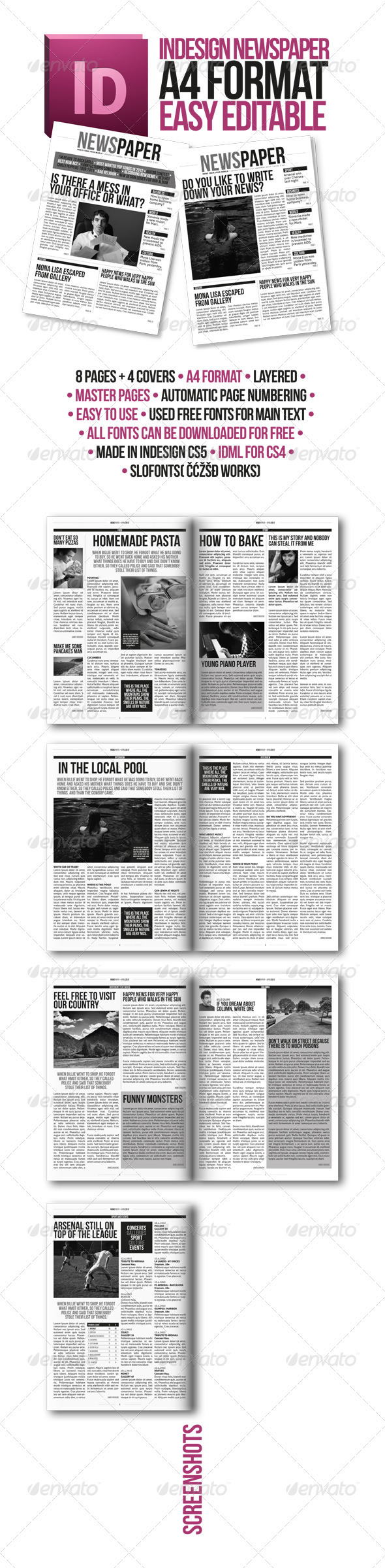 Indesign Newspaper Templates Free Download