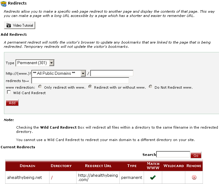 Index.php Redirect Page