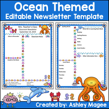 Newsletter Templates For Teachers Preschool