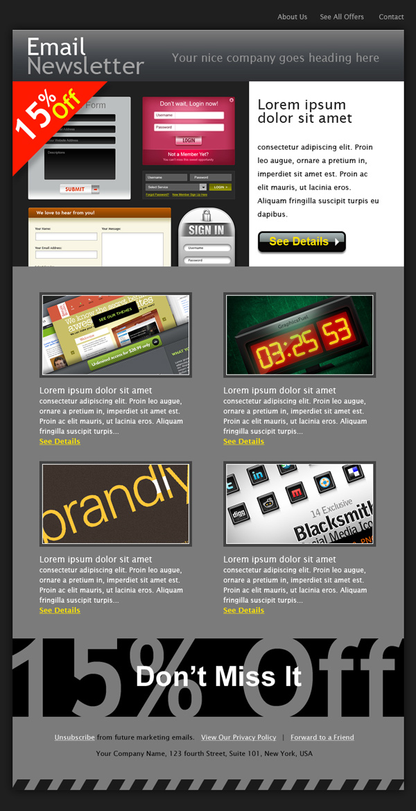 Newsletter Templates Psd