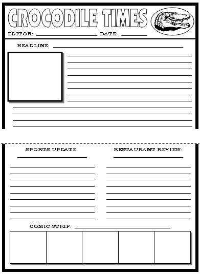 Newspaper Article Template