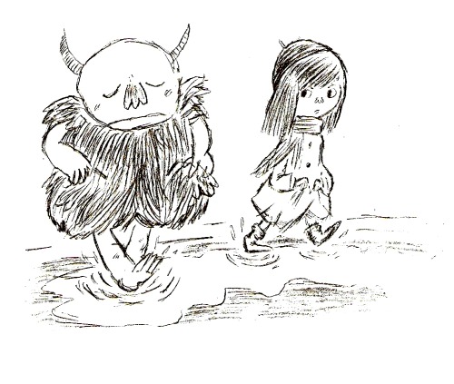 Sketch Of Children Playing In Rain